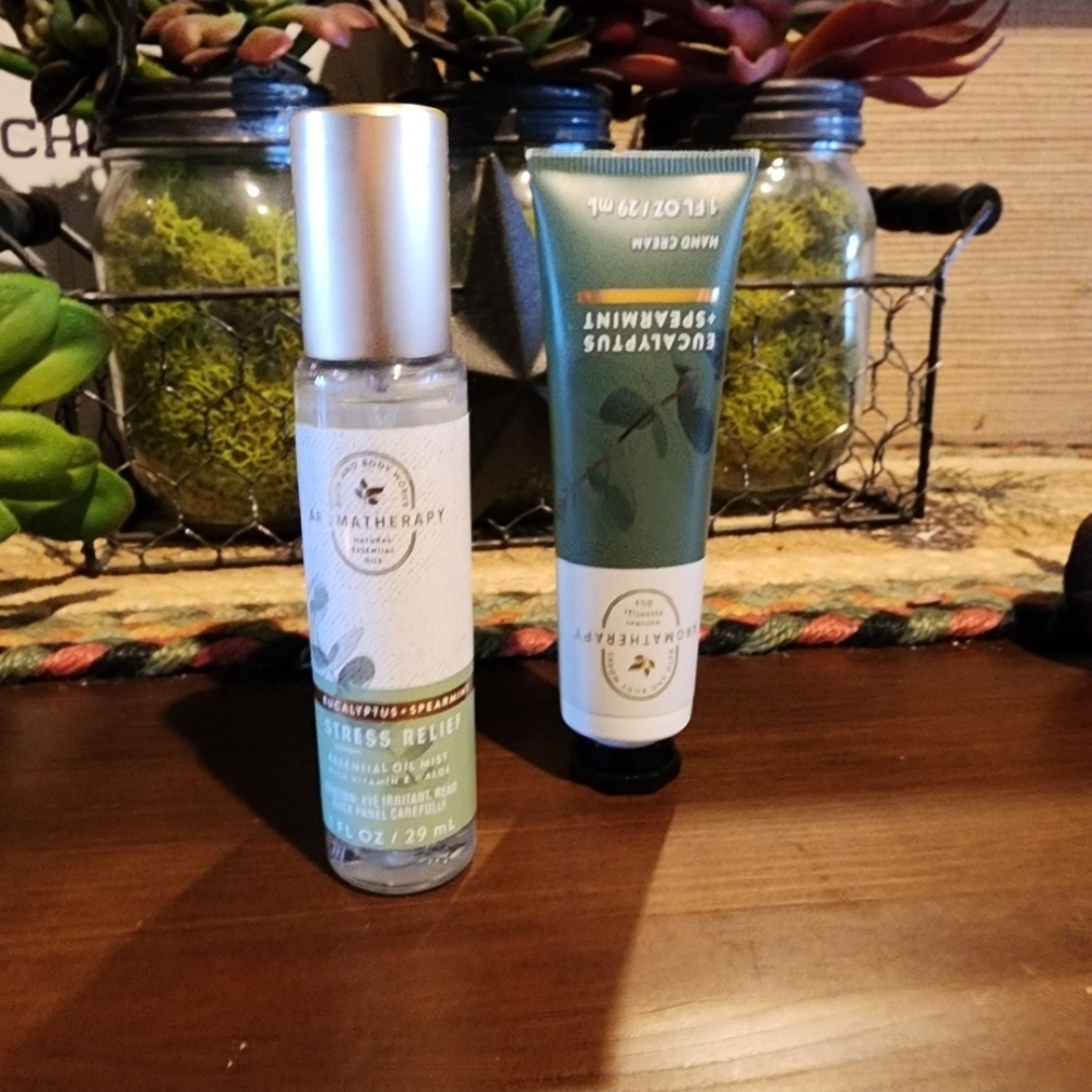 BBW Bundle Stress Relief Eucalytus Hand Cream & Oil Mist
